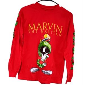 Looney Tunes  Marvin the Martian Long Sleeve Tee Sz S Semi New